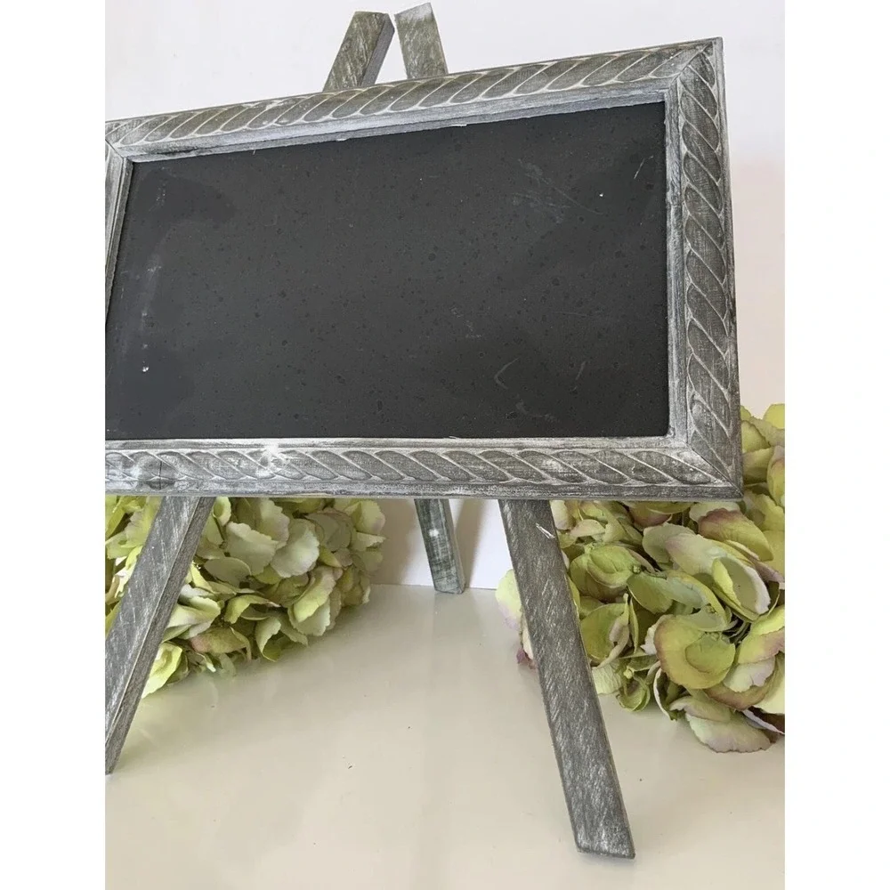 Rustic Wood Tabletop Chalkboard Easel Sign Black Menu Wedding Decor‎ Shabby Chic